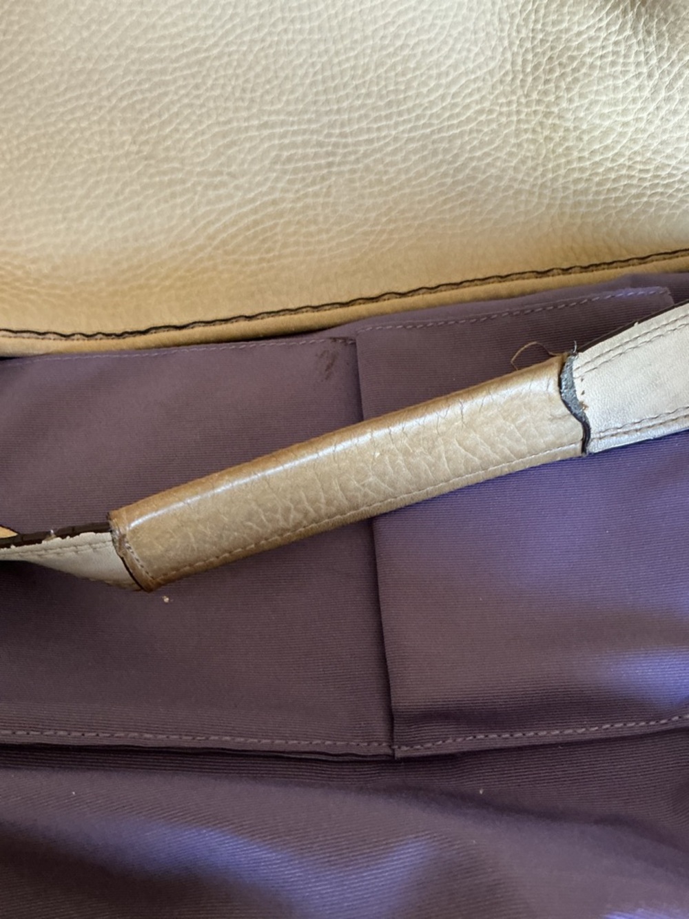 Coach Pebbled Pale Yellow Leather Shoulder Bag - Picture 10 of 12